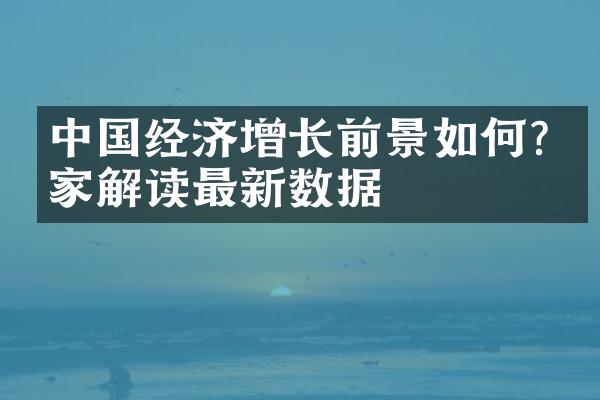 中国经济增长前景如何?专家解读最新数据