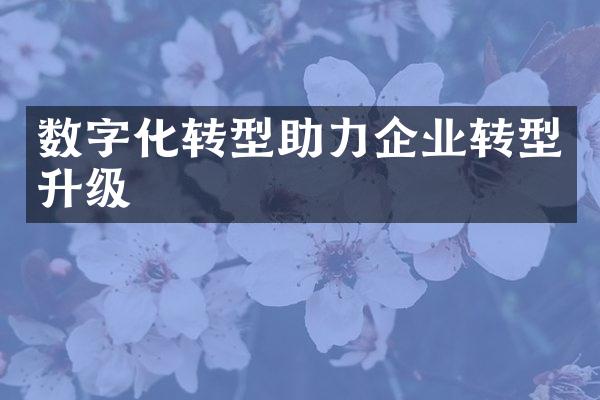 数字化转型助力企业转型升级